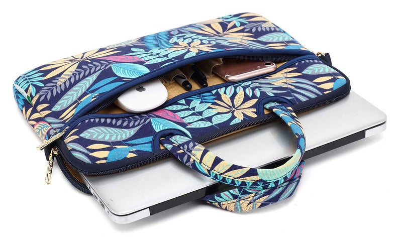 kayond Forest Series Bule Patten Waterproof Laptop Shoulder Messenger Bag Case Sleeve for 15 Inch 15.6 Inch Laptop - Image 3